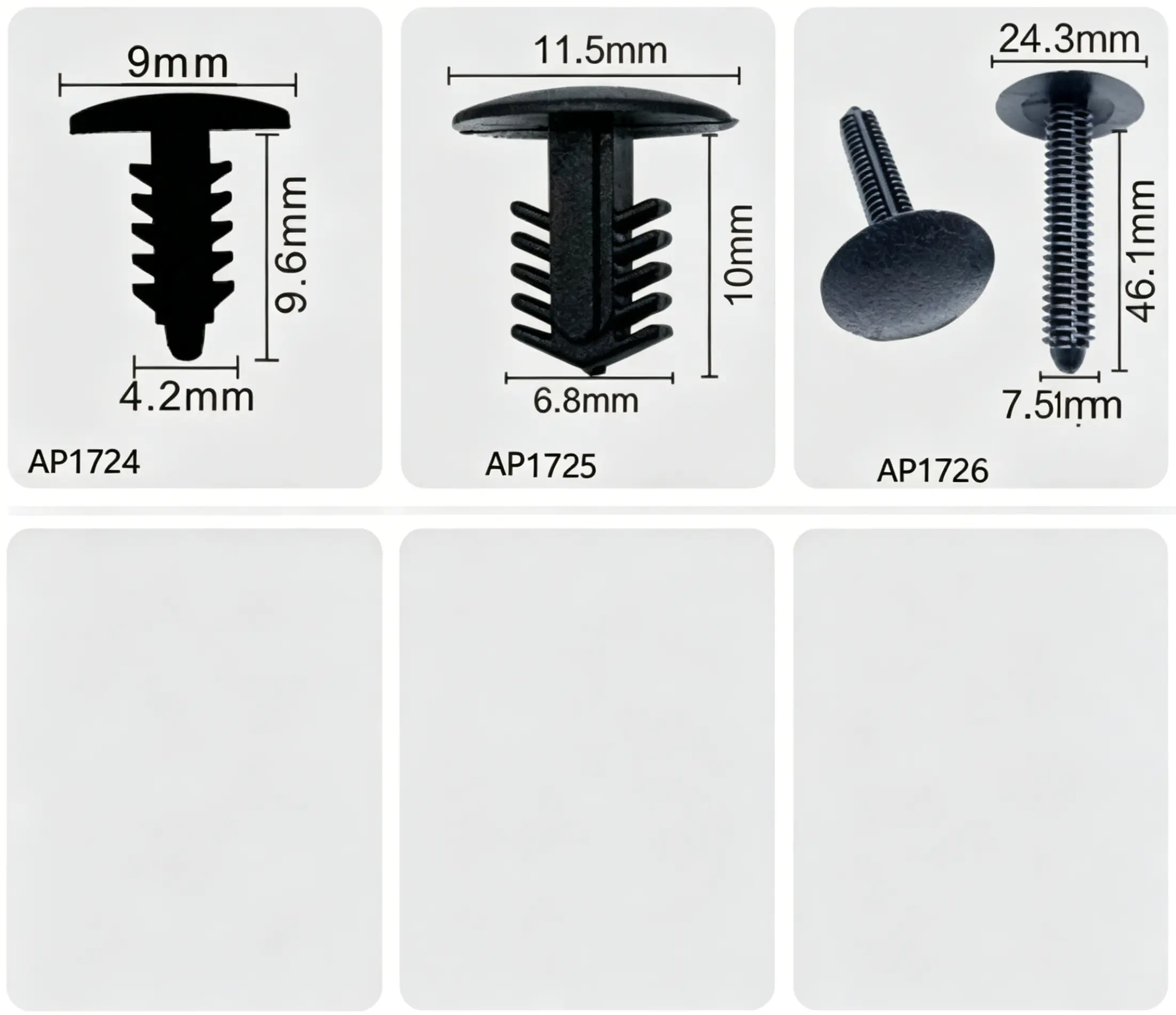 Fir Tree Rivet Kit – Trim & Interior Push-Type Retainer Clips