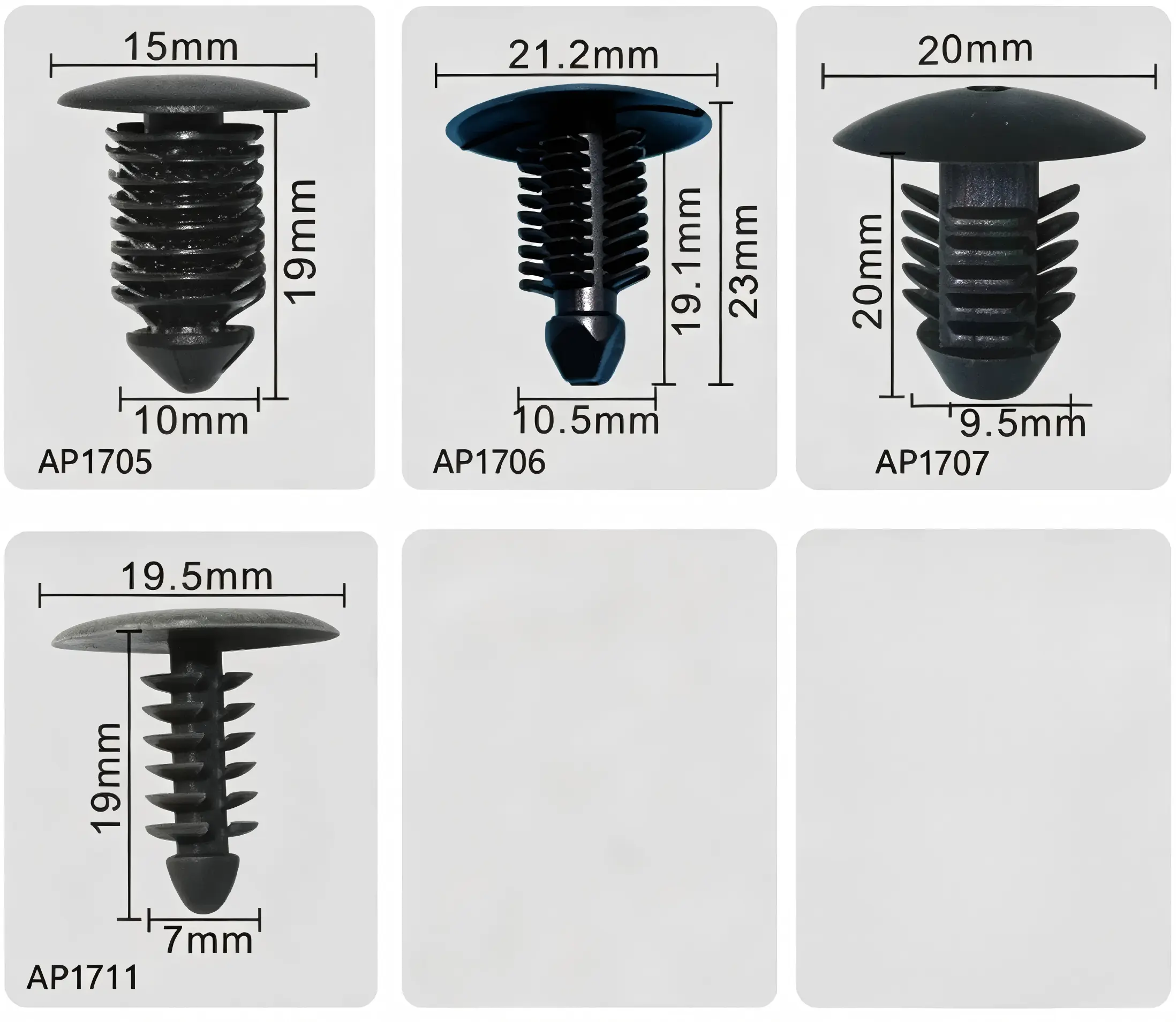 Fir Tree Rivet Kit – Push-Type Retainer Clips for Trim and Panel