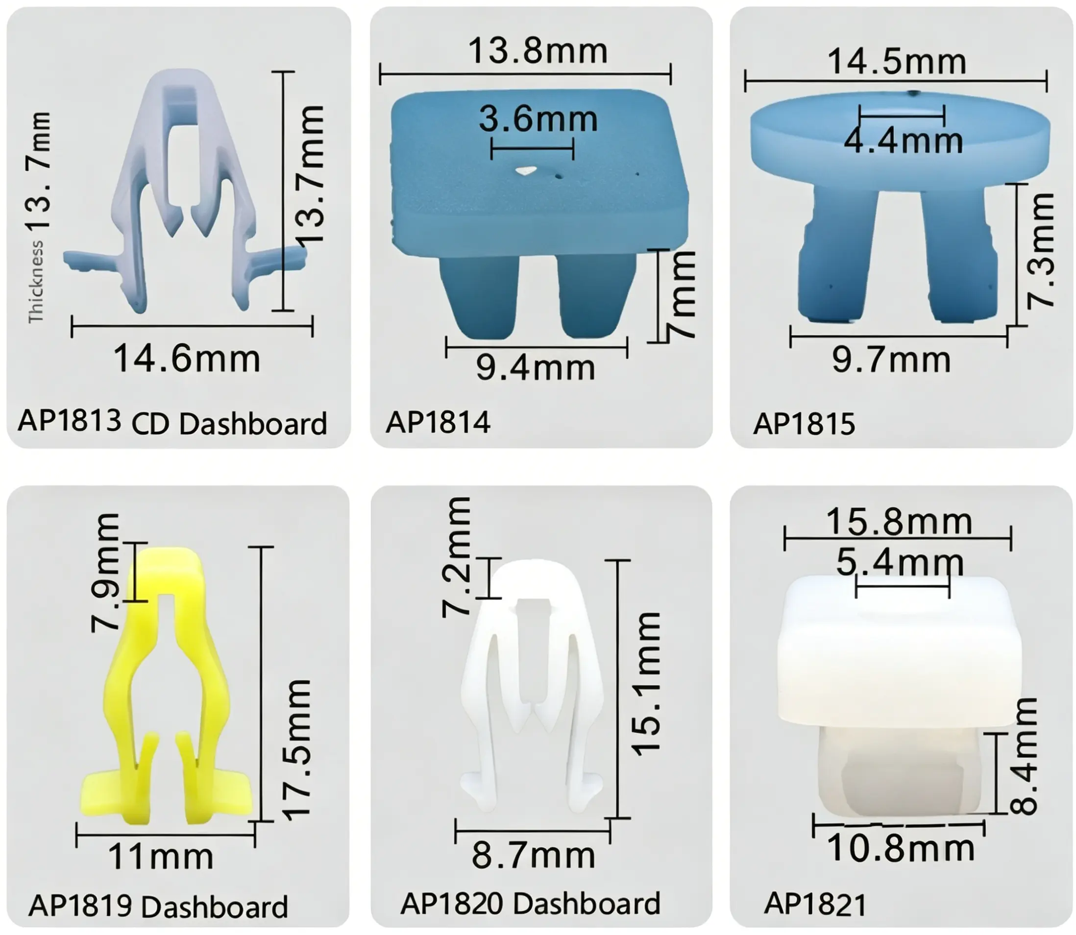  Dashboard Clip – Push-Type Retainer and Trim Fastener