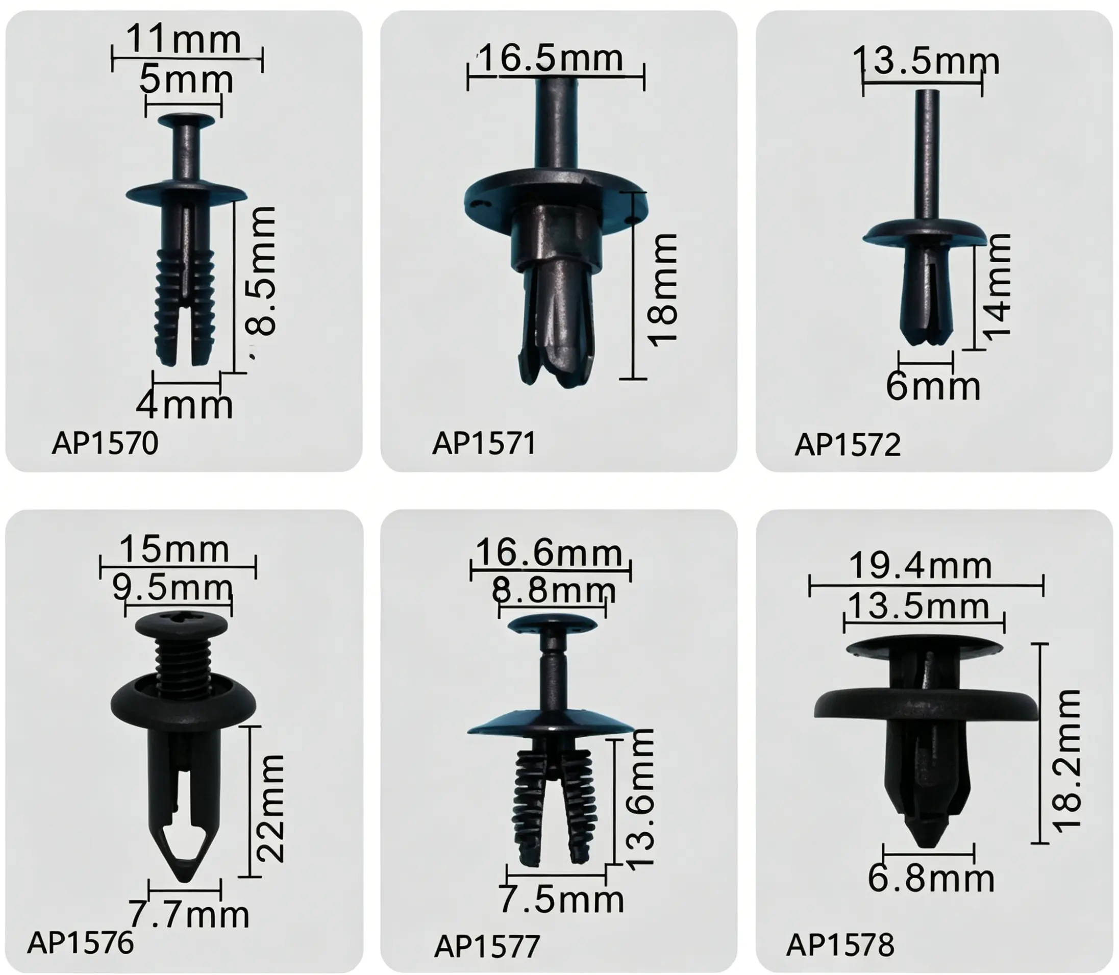 Push-Type Retainer – Trim and Panel Fastener