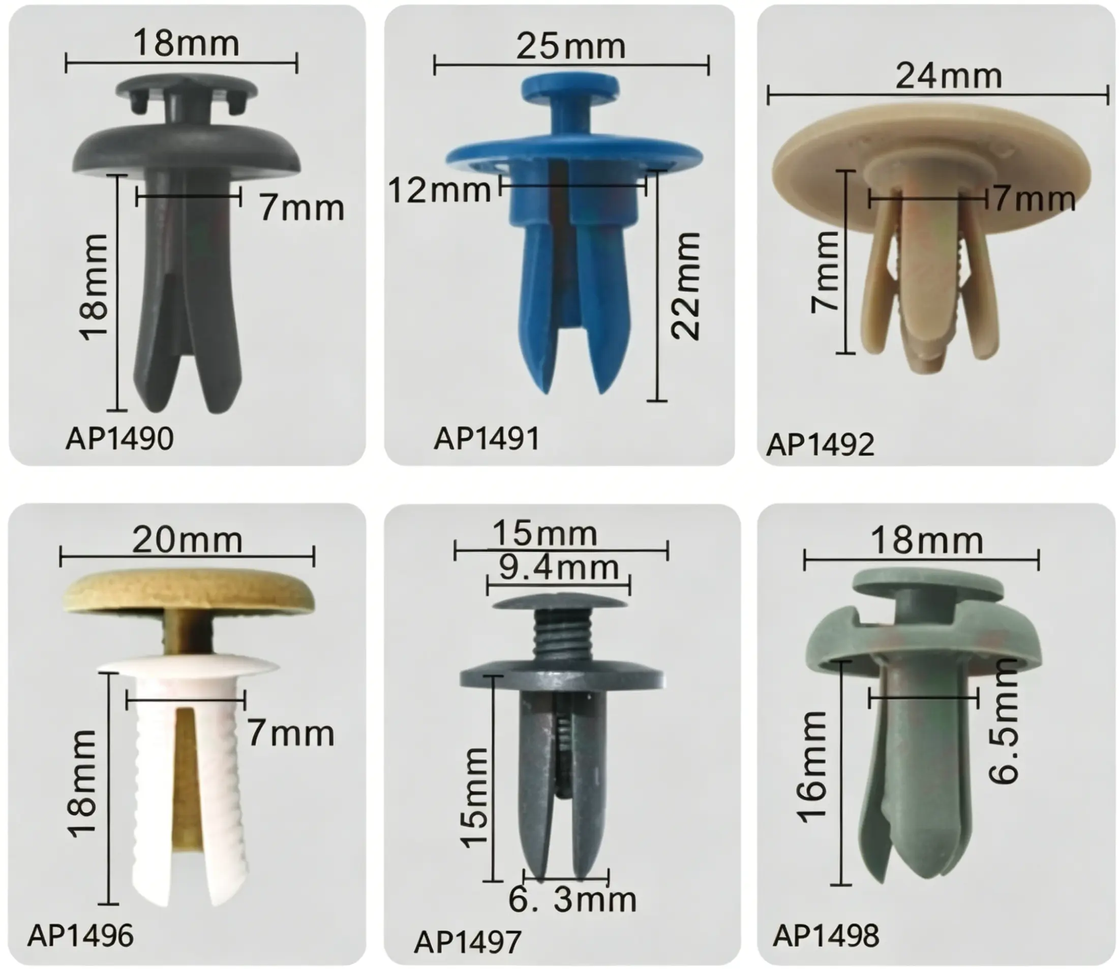 Push-Type Retainer – Trim and Panel Fastener