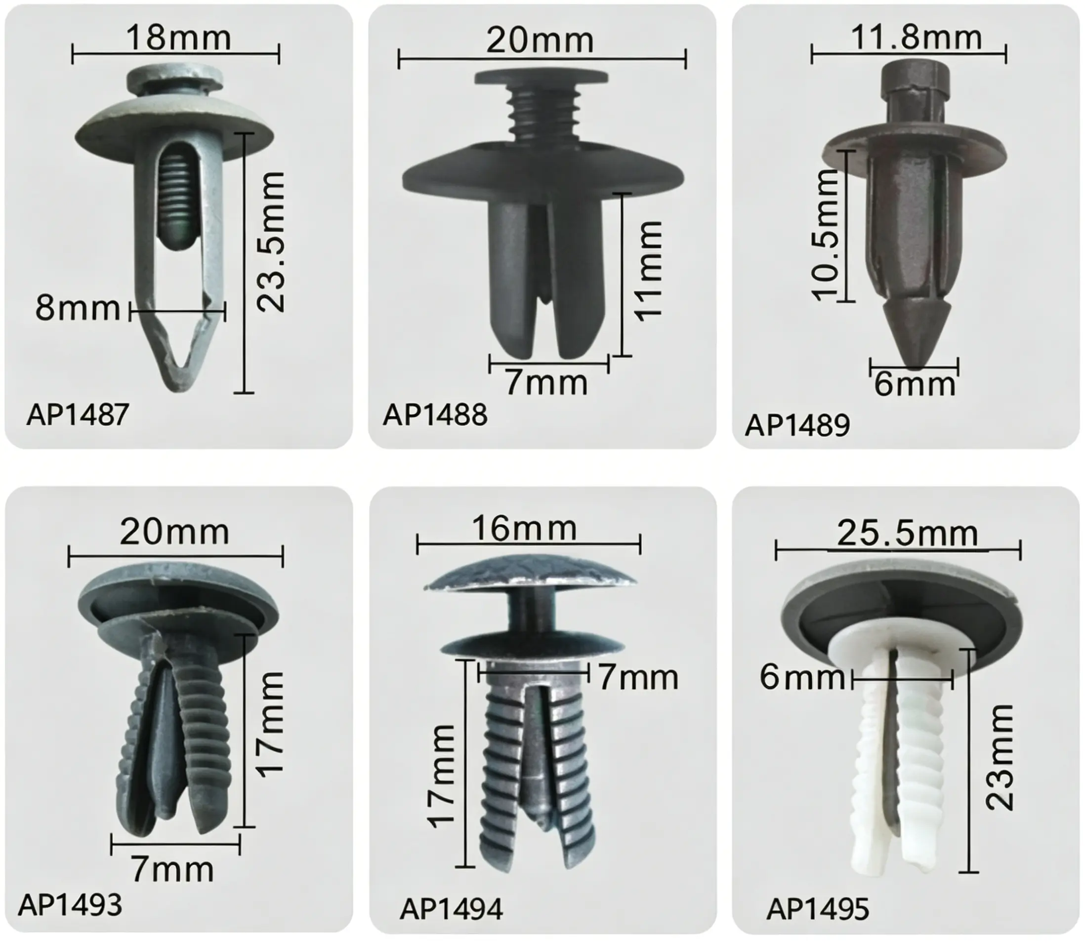 Push-Type Retainer – Trim and Panel Fastener