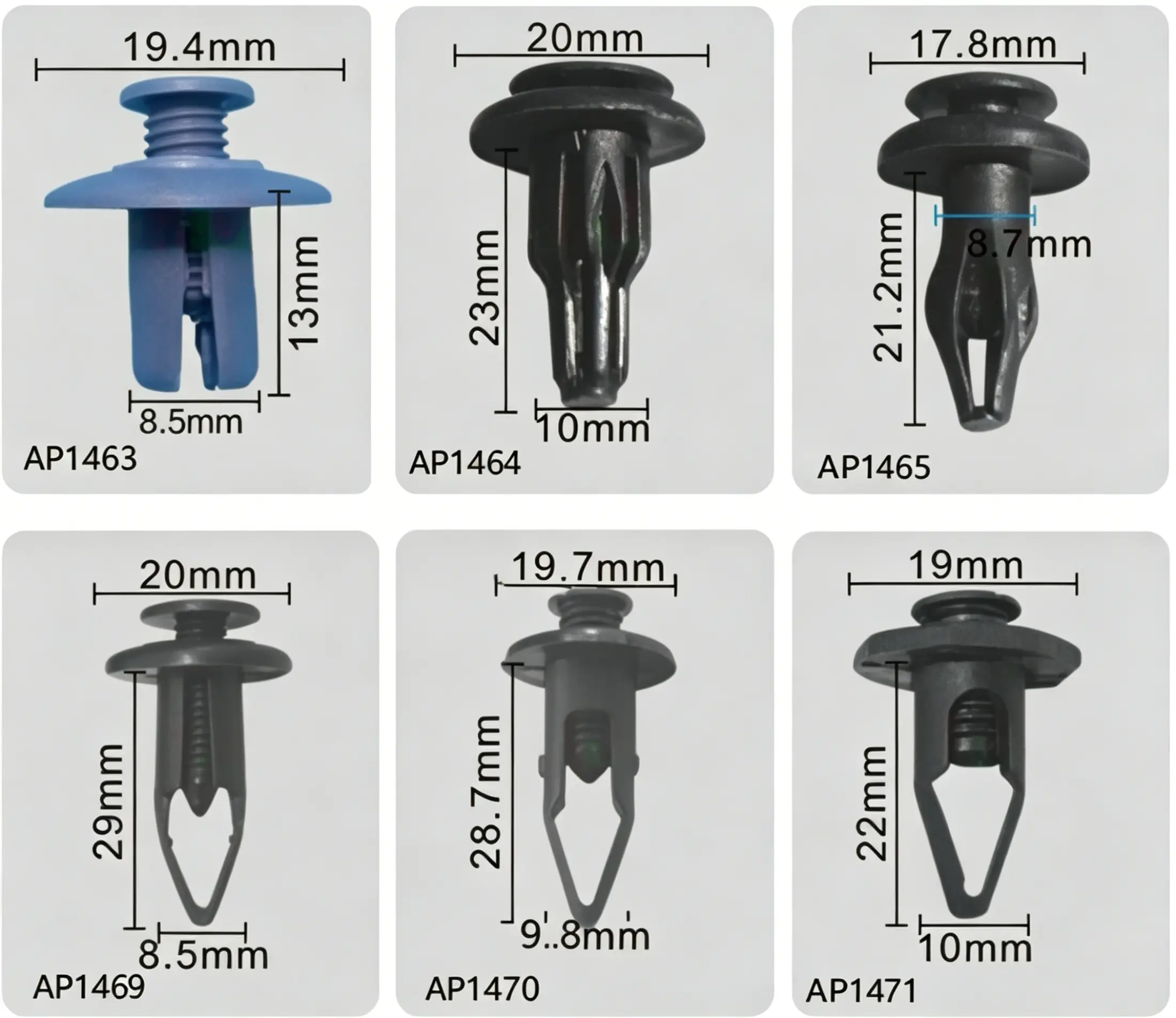 Push-Type Retainer – Trim and Panel Fastener
