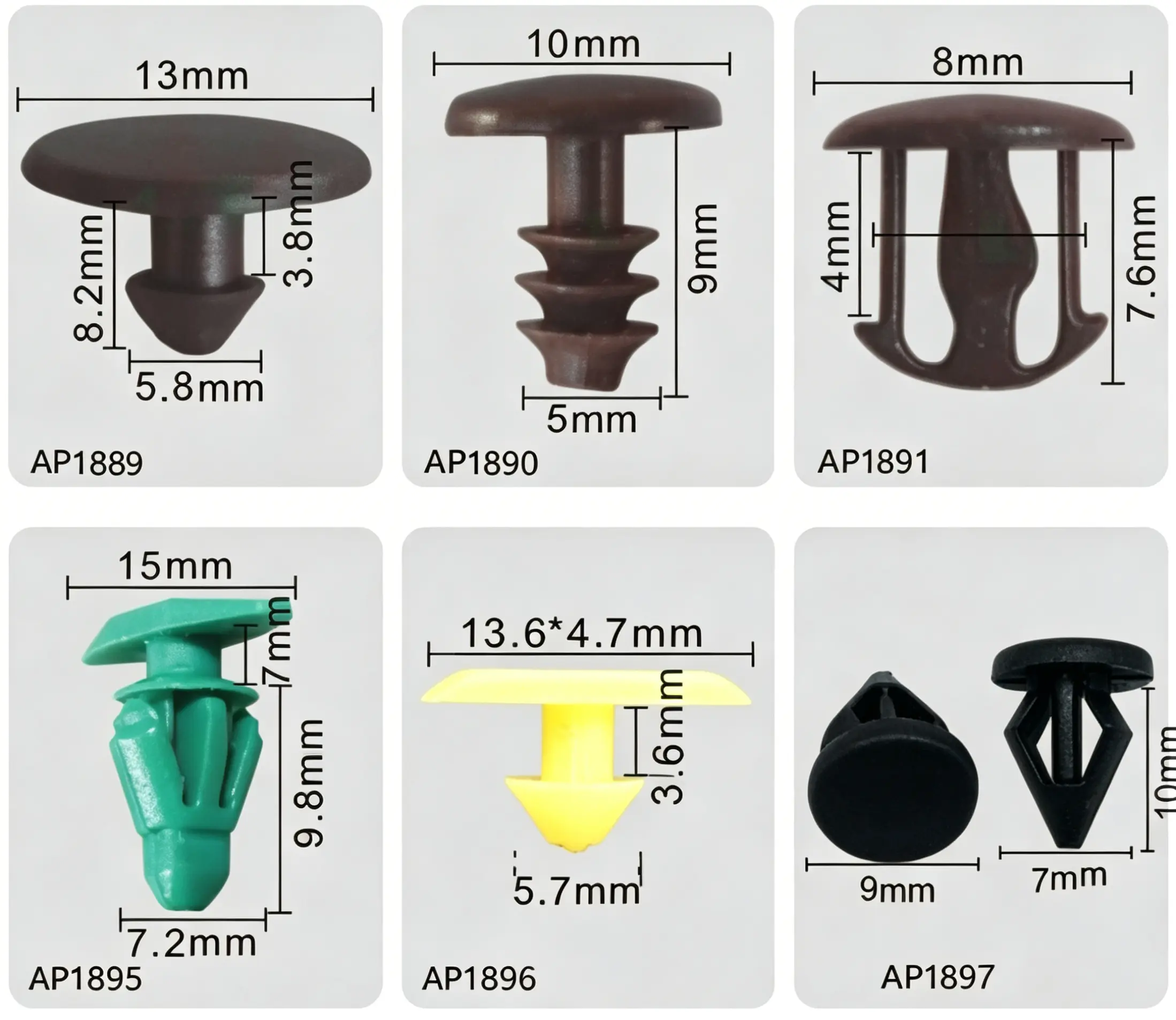 Weatherstrip Clip – Rubber Seal Retainer for Door, Trunk and Hood