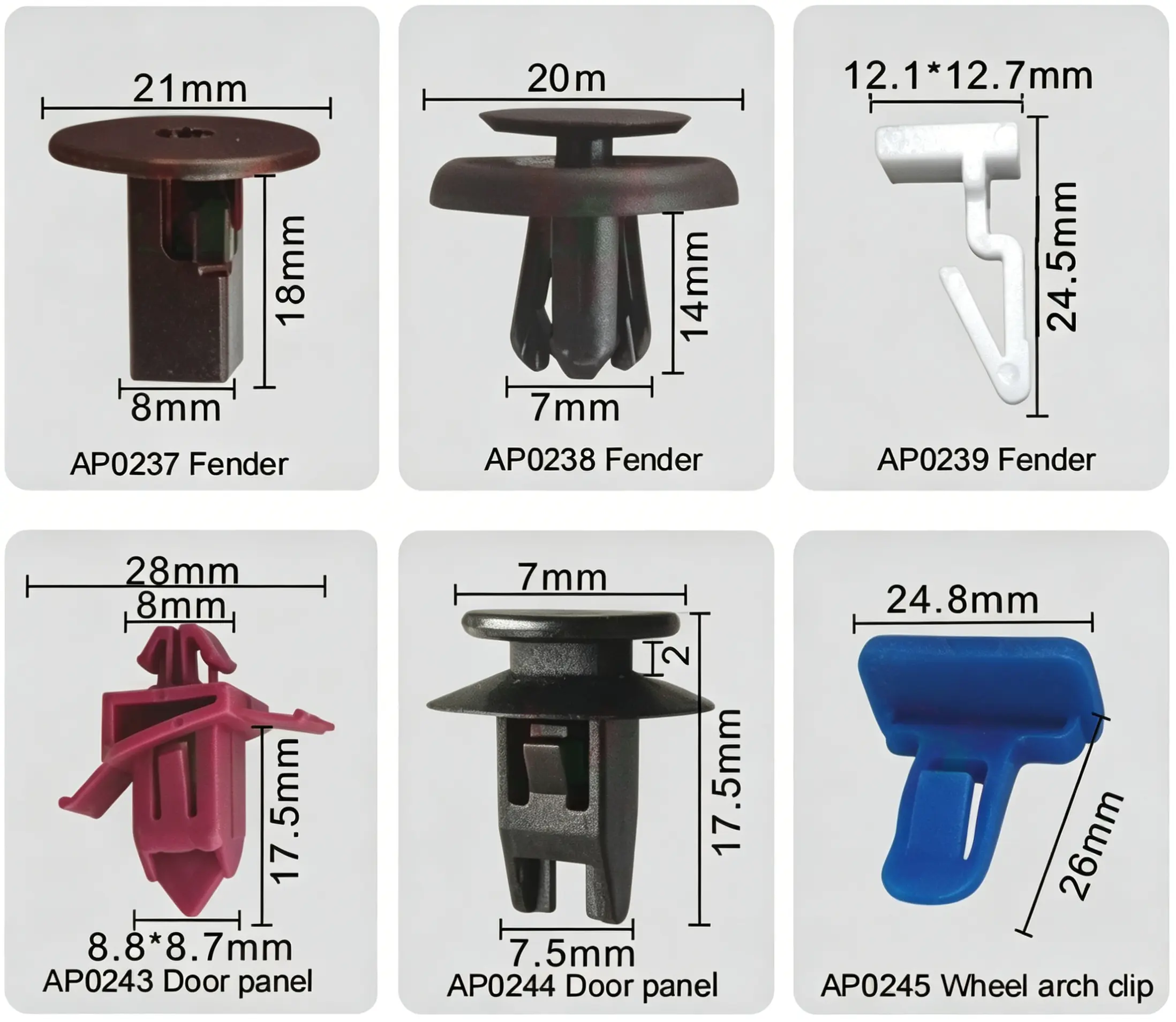 Toyota Auto Fender Door Panel Wheel Arch Plastic Retainer Fastener Clips