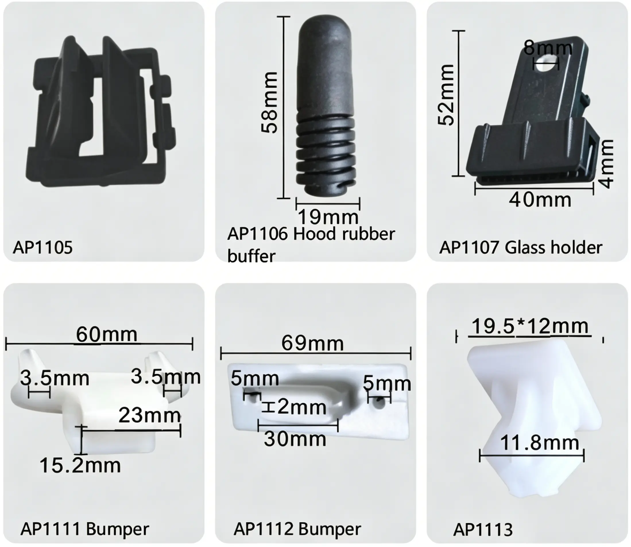 Hyundai Auto Clips | Interior Fastener, Hood Rubber Buffer, Glass Holder, Bumper Retainer