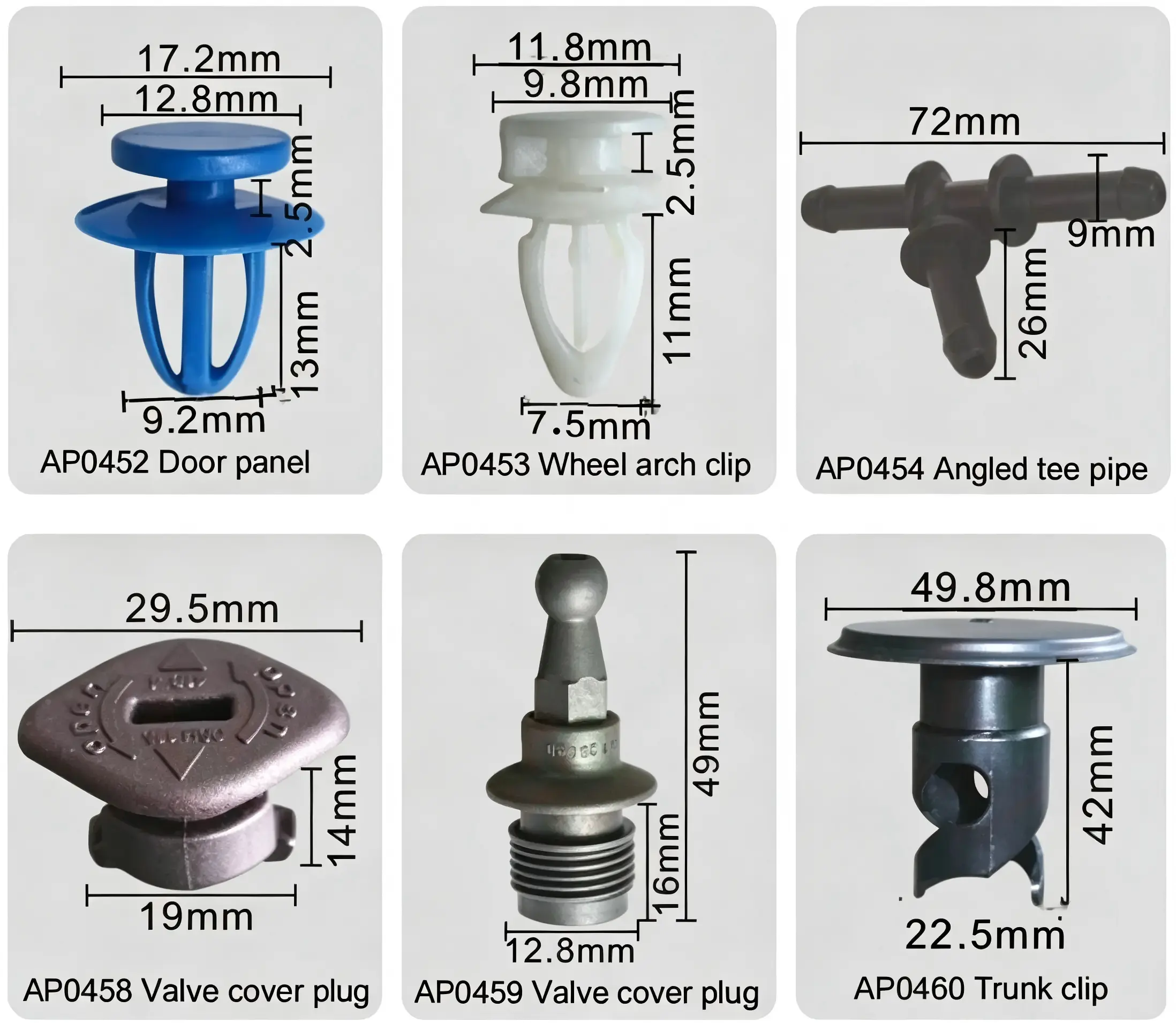 VW Car Door Panel Clip Wheel Arch Fastener Tee Pipe Valve Cover Plug Trunk Retainer