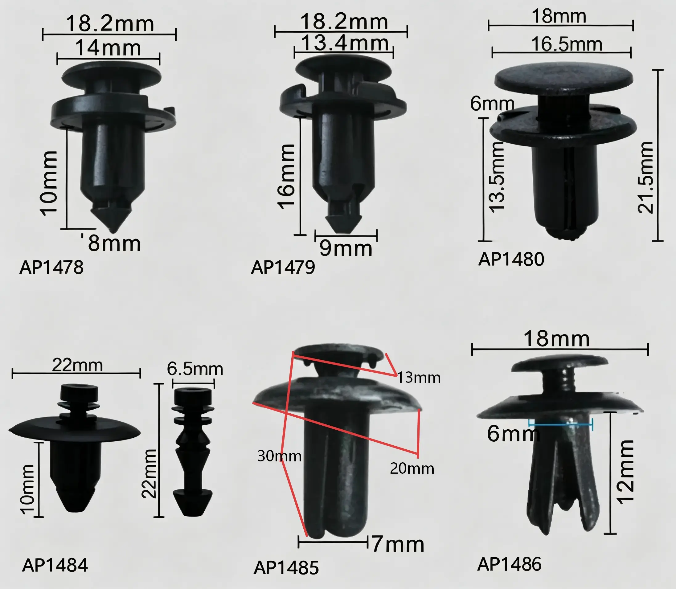 Push-Type Retainer – Trim and Panel Fastener