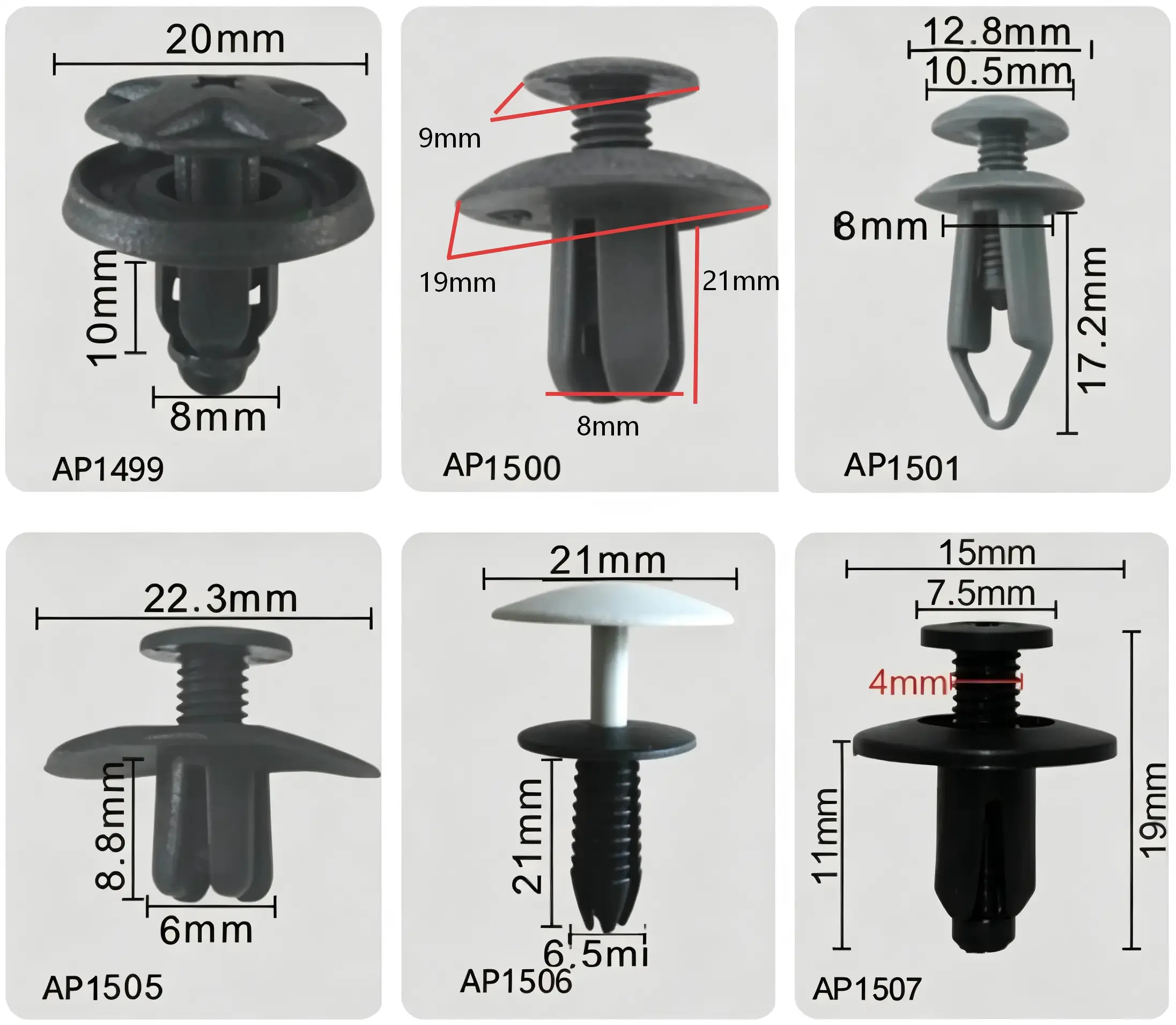 Push-Type Retainer – Trim and Panel Fastener