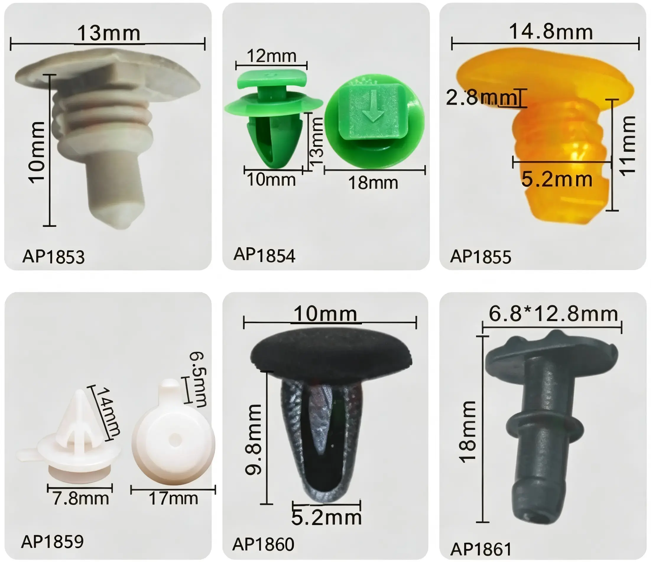 Weatherstrip Clip – Rubber Seal Retainer for Door, Trunk and Hood