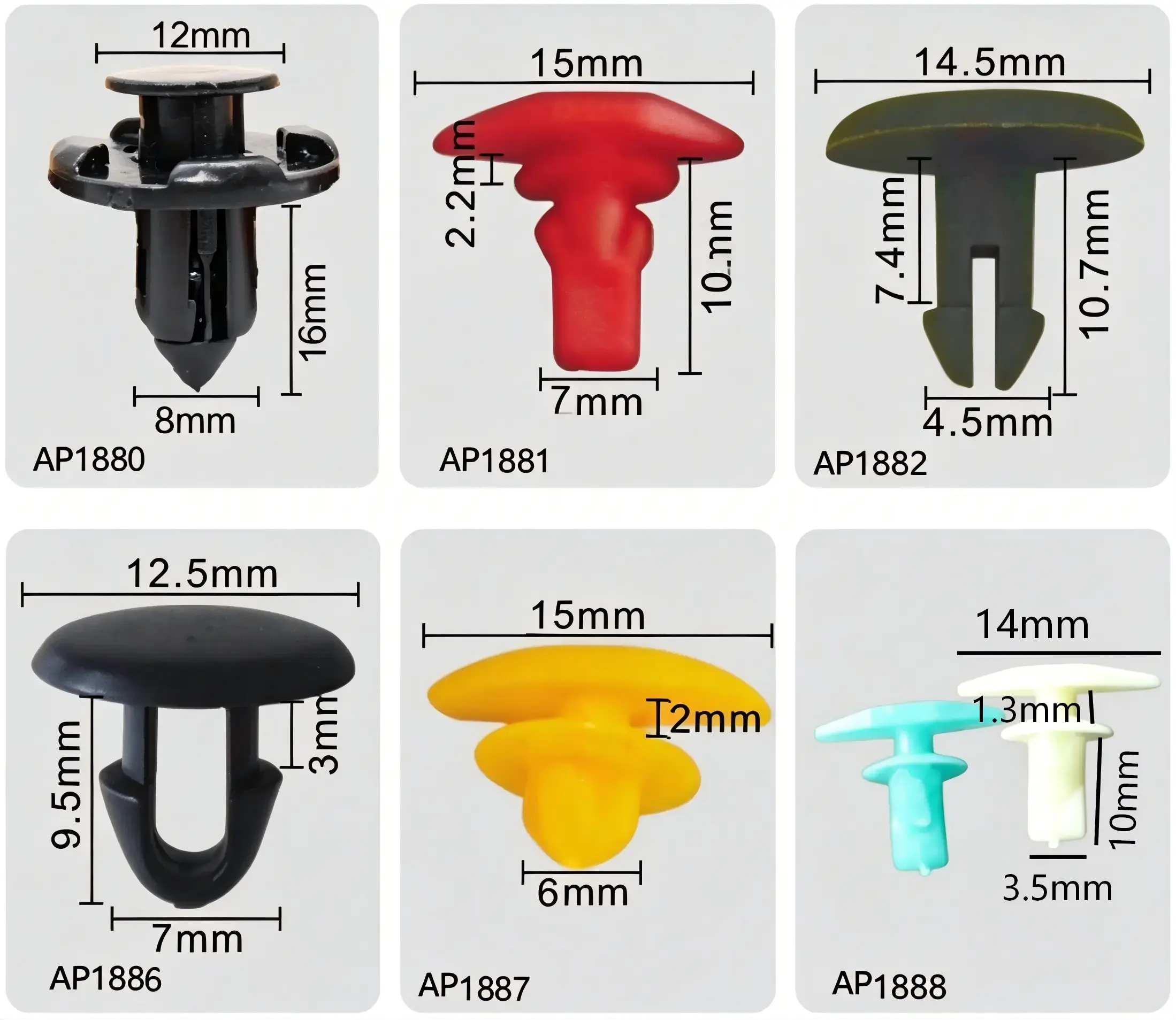 Weatherstrip Clip – Rubber Seal Retainer for Door, Trunk and Hood